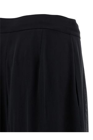 Pantaloni a palazzo in seta nero ALBERTA FERRETTI | A030451160555